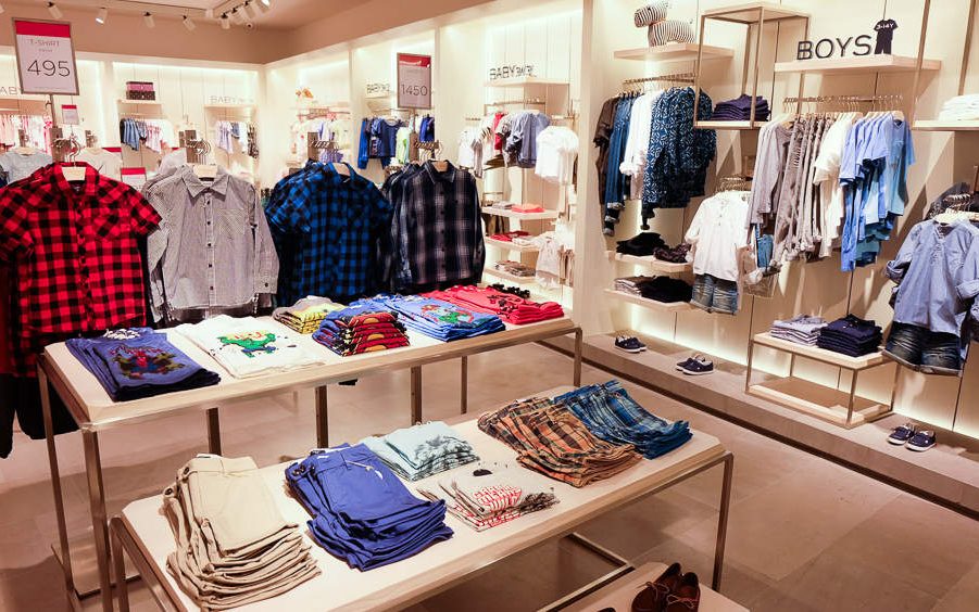 Mango兒童服裝店室內布局