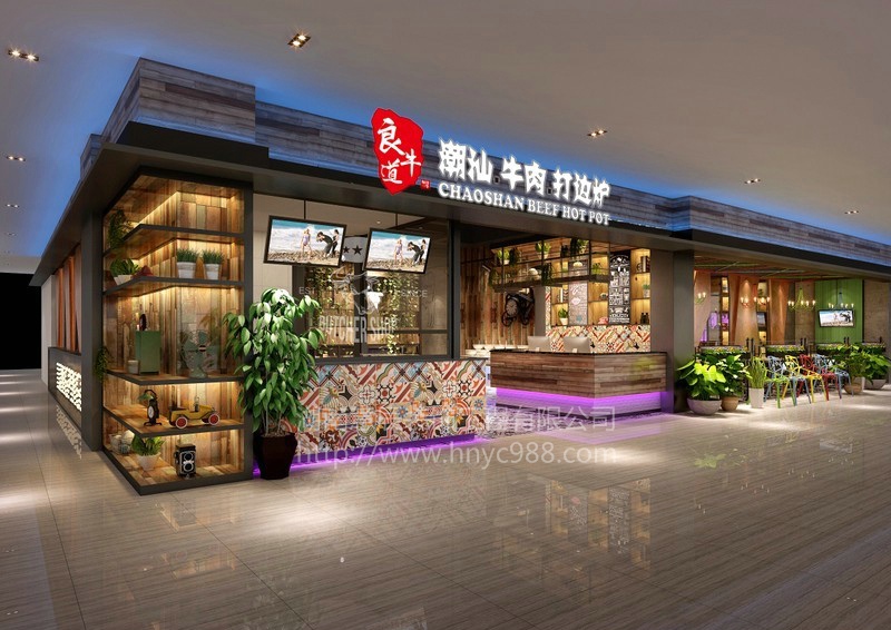 火鍋店門(mén)頭設計裝修