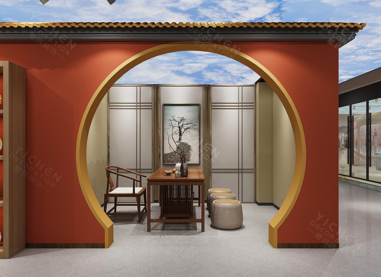 陶瓷展廳洽談區