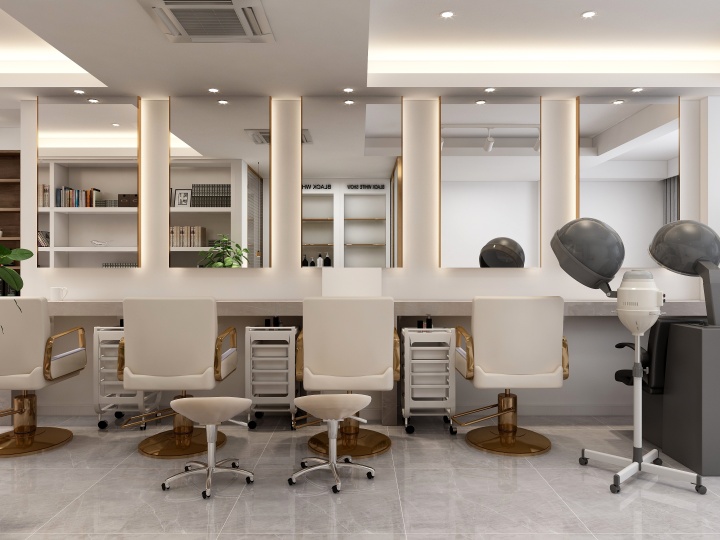輕奢理發(fā)店造型區