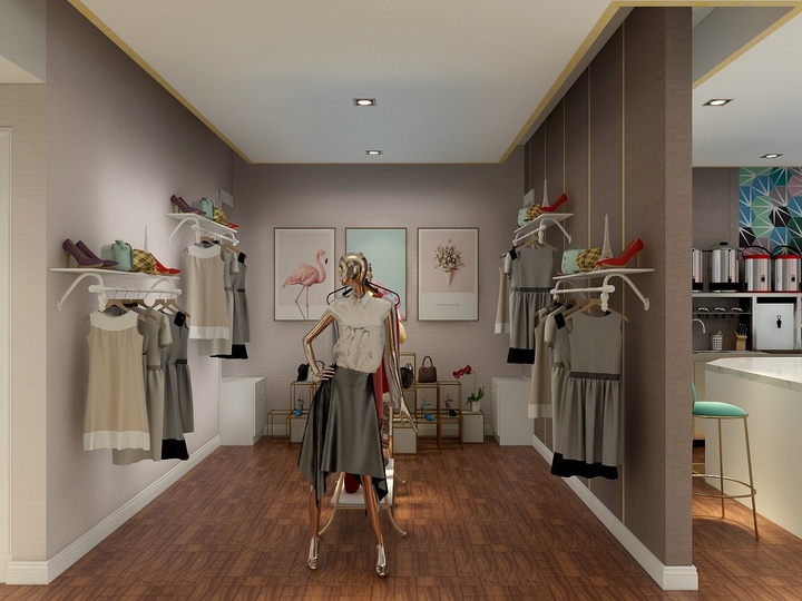 現代簡(jiǎn)約美容服裝店