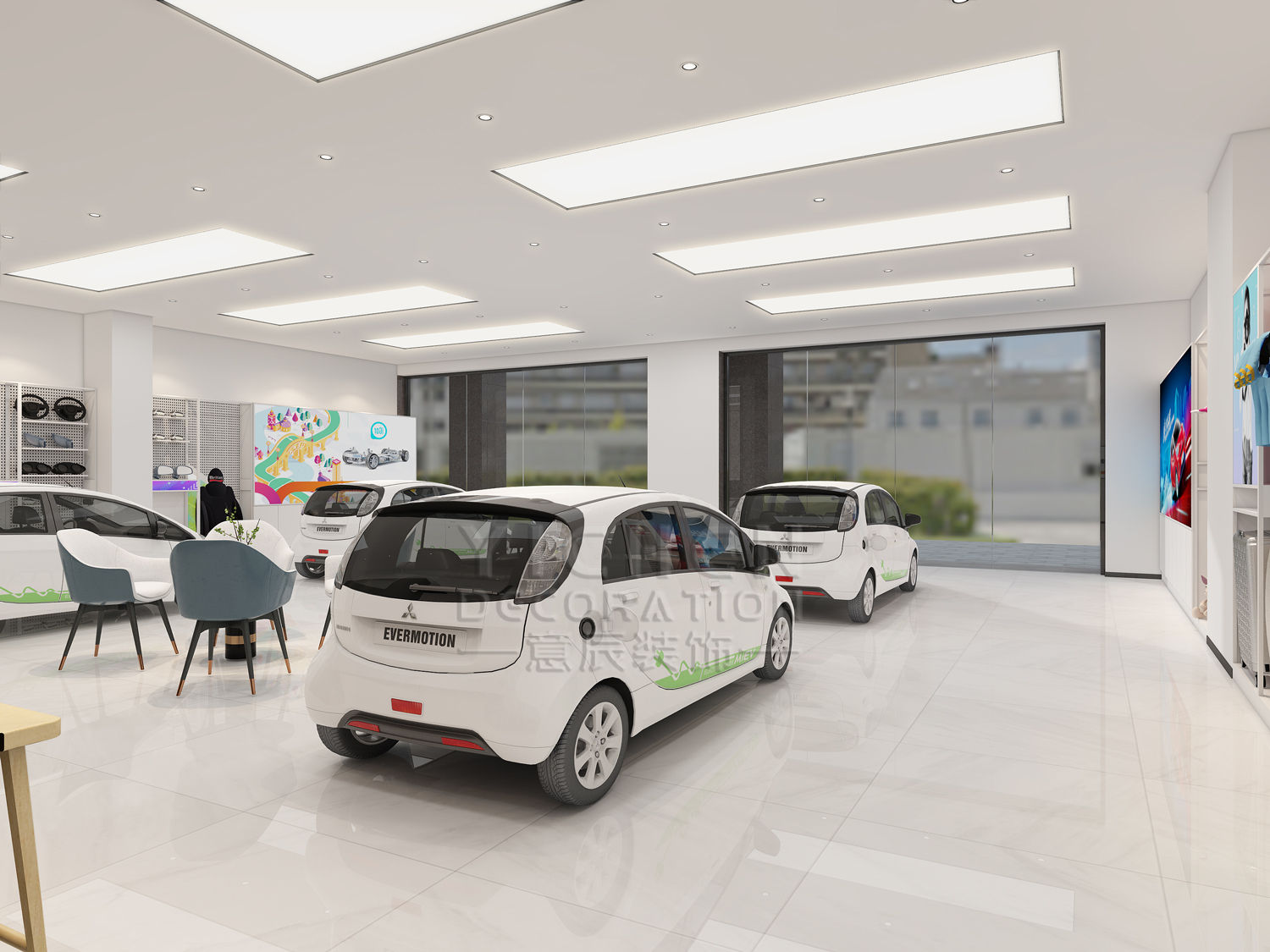 奇瑞新能源汽車(chē)展廳裝修設計