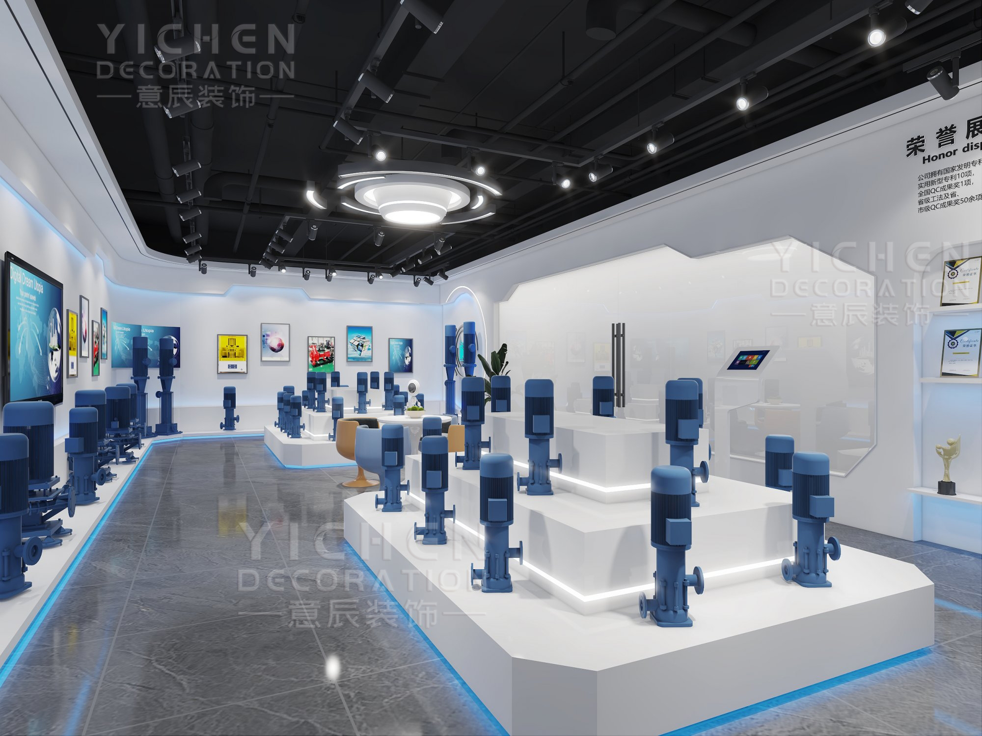 水泵辦公室展廳設計裝修